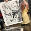 Photo 2: pulling a woodcut print