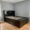 Photo 6: There is a Queen size matress for the bed too. Its just not in the picture. 