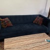 Photo 4: beautiful blue velvet sofa