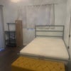 Photo 2: full size bed, mattress, and shelving included if eanted