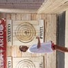 Photo 3: Brandon's first shot at a Knife/Axe Throwing event.