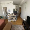 Photo 2: Living room, bathroom left, kitchen right