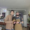 Photo 5: Me, one of the resident dogs, my friend(on L)
