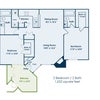 Photo 7: Apartment floorplans (our unit is a mirrored version of this same plan)