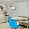 Photo 5: Kitchenette with microwave and, Fridge, Coffee maker