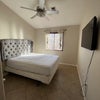 Photo 7: 3rd floor, available room (headboard has been removed)