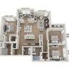 Photo 2: Layout of apartment - left side is yours w/walk thru to closets (2) and your bathroom