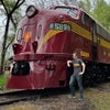 Photo 2: In my hometown, I volunteer as a conductor for the Iron Mountain Railway.
