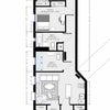 Photo 9: Apartment layout blueprint diagram with dimensions and decor illustrations. This listing is for the 