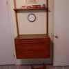 Photo 7: Wall mounted dresser.nightstand, lamp.