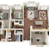 Photo 9: Full apartment layout (~1,235 sq ft 3BR / 2BA)