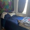 Photo 6: Small room structured differently. Full size bed on floor (twin fits too) x-large closet ; tv on wal