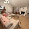 Photo 5: Shared living room with projector TV and gas fireplace