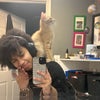Photo 2: my friend's cat lol! i dont own pets but wanted to show im pet friendly :)