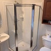 Photo 4: Bedroom 1 private bath with glass-enclosed shower