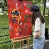 Photo 3: Contributing to a group painting in Central Park