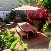 Photo 6: Backyard table w/string lights & wireless internet signal