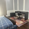 Photo 3: Desk and mini fridge