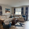 Photo 5: Living room w/comfy couch, big screen TV & surround sound