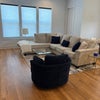 Photo 3: Sunlit living room with powder room