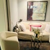 Photo 7: Cute livinroom with white comfie couch and chairs, open space 