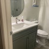 Photo 5: New vanity, quartz and tile
