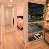 Photo 3:     Floor-to-ceiling window with open condo views