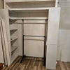 Photo 2: Closet space. Plenty of shelves, adjustable clothing bars.