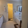 Photo 7: En suite bath, walk-in shower, two sink marble countertop, toilet