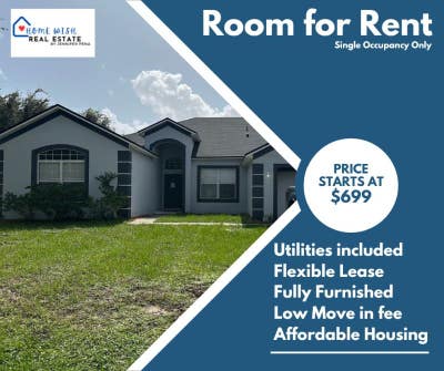 âœ¨ Spacious Furnished Room in Quiet Poinciana Neig Main Photo