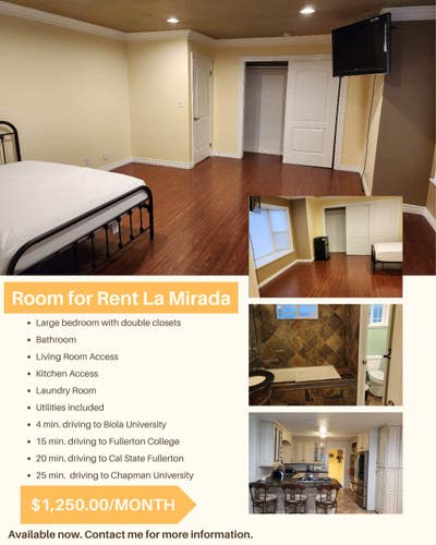 Rooms for rent - La Mirada Main Photo