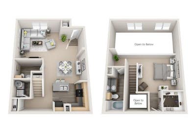 LOFT Apartment North Austin with 2 Bathroom Main Photo
