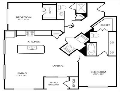 Grapevine Room Available - 2B2B Main Photo