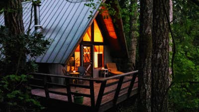 Charming A_frame Riverside Cabin  Main Photo