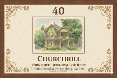 Furnished Bedroom in 3 Story Victorian near Park Main Photo