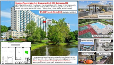 Seeking Roommate in N. Bethesda | $1,000/month   Main Photo