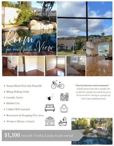 Yorba Linda Room Rental Beautiful View Main Photo