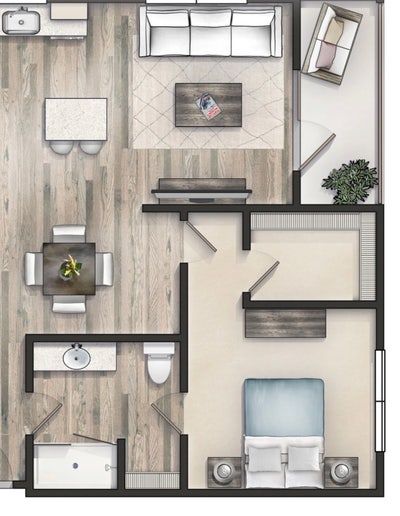 1 bed 1 bath Main Photo