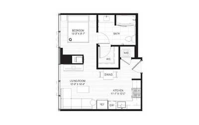 River north Jr 1 bed 1 bath (luxury apartment)  Main Photo