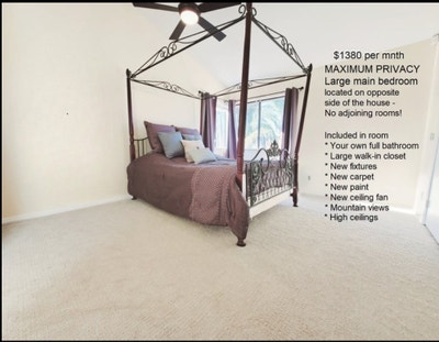 $1,380 Lrg Room with Full Bathroom | Detached Home Main Photo