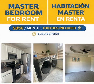 Master Bedroom with private bathroom  Main Photo