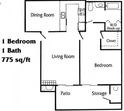 1 BR 1 bath Main Photo