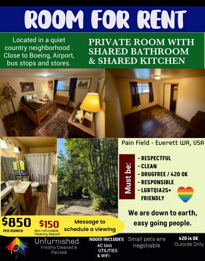 Large Room For Rent in Quiet Neighborhood Main Photo