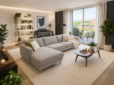 Fabulous panoramic western view of the city and th Main Photo