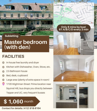 House close to cmu (large room) Main Photo