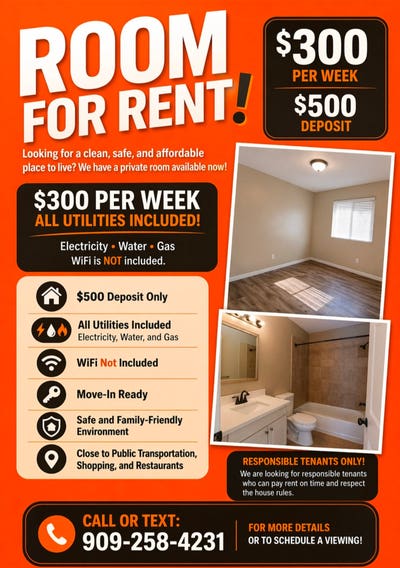 Room for rent inside of house  Main Photo