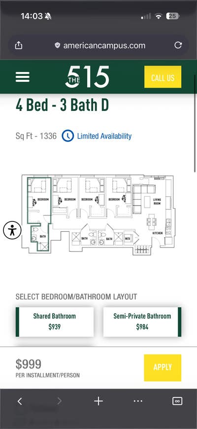 Private bed/bath in 4 bed unit! Main Photo