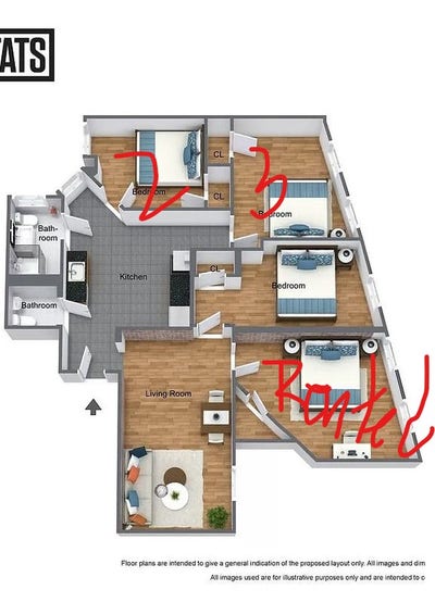 Two rooms ready for viewing.  Main Photo