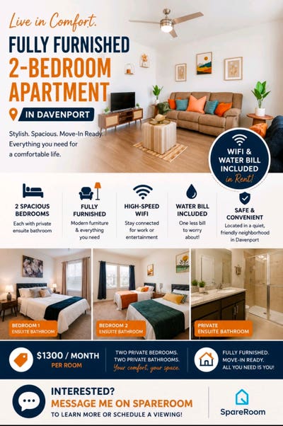 Designer-Furnished - 2 Bdr Resort Style Apartment Main Photo