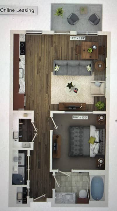 Modern 1-bedroom apartment in the Triangle area Main Photo